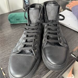 Black Gucci Sneakers GG Canvas IT 40 | 10 Hightops